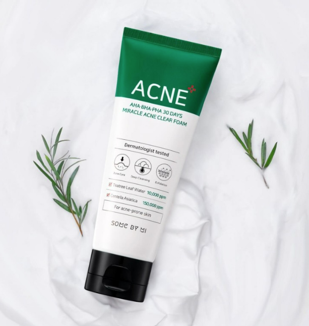 SOME BY MI - Mousse nettoyante anti-acné Miracle 30 jours AHA, BHA, PHA - 100 ml